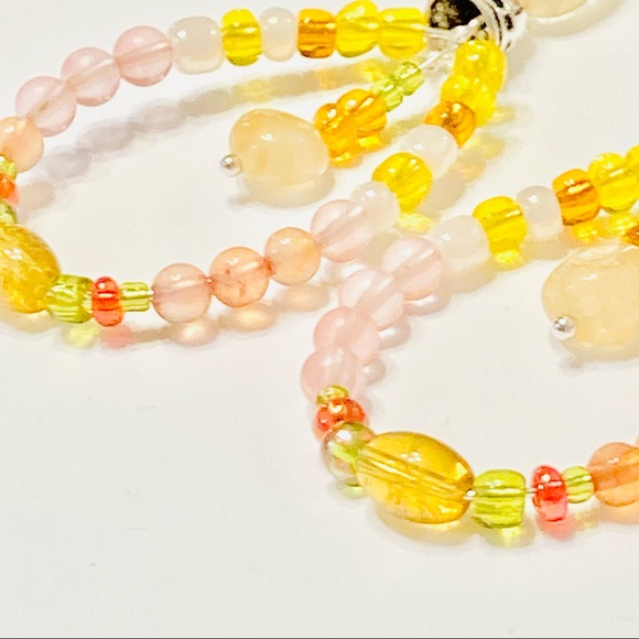 Sunny Bright CITRINE Happy Beaded Earrings - Picture 4 of 7